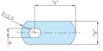 Rielda cams oval hole 8mm