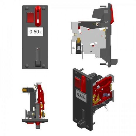 Mechanical Coinacceptor with frontplate &euro;0.50