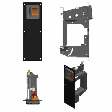 Frontplate vertical return excl. coin acceptor