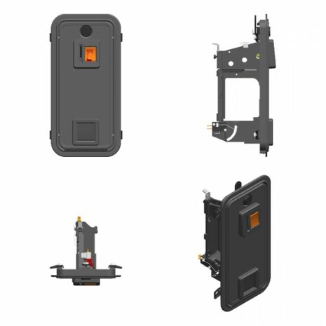 Mini door for mechancial coin acceptor 