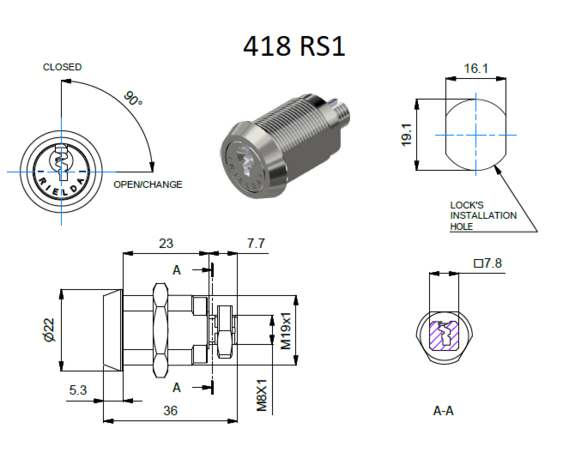 Rielda lock 418 RS1