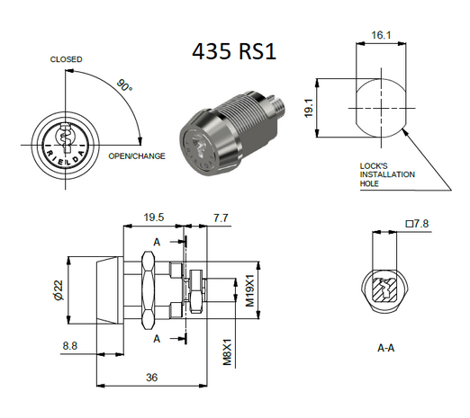 Rielda lock 435 RS1
