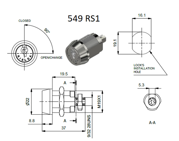 Rielda lock 549 RS1