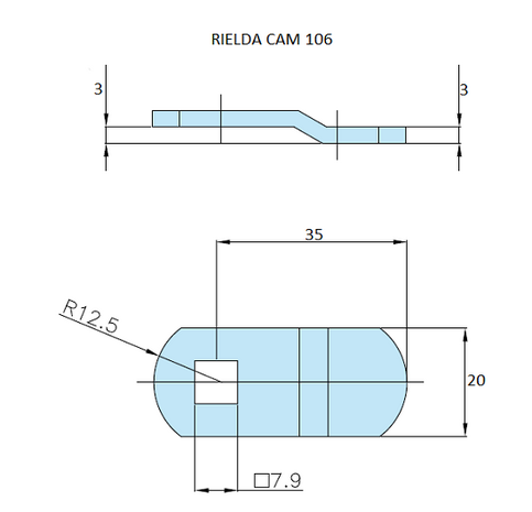 Rielda lock cam 106