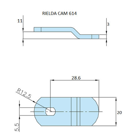 Rielda lock cam 614