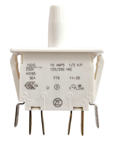 Double pole pushbutton switch 6.3mm F79-00AB