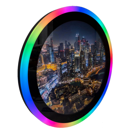 Circular Edge Led glass monitor 15.7"