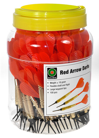 Arrow Darts thick tip 1/4 Red 100 pcs
