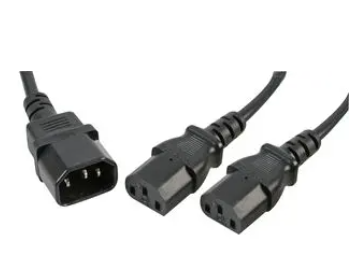 Power cord Y split C14-2xC13 - 100cm