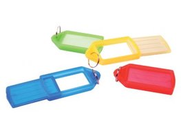 Sliding key tags assorted colours 50 pcs