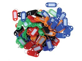 Key tags assorted colours 100 pcs