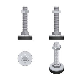 Leg leveller rubber base