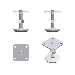 Leg leveller metal base