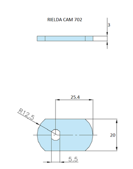 Rielda lock cam 702