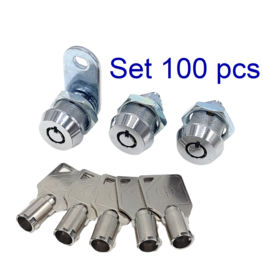 CD Tubular lock 15.9mm 5/8" keyed alike 100 locks / 5 keys