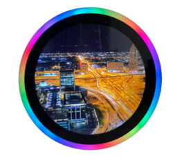 Circular Edge Led glass monitor 15.7"